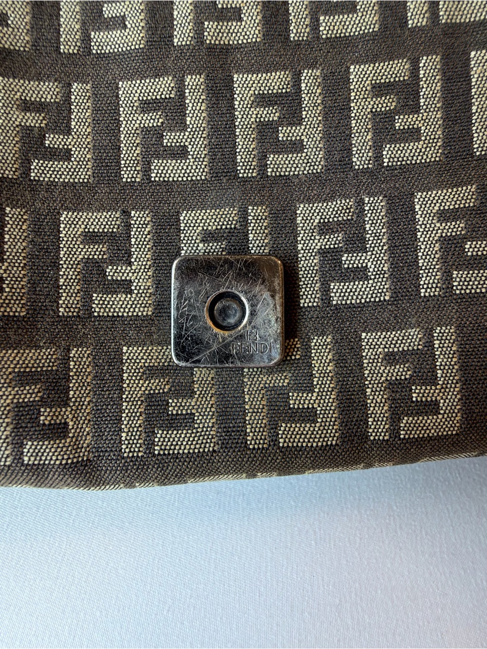 Authentic Vintage Fendi Zucchino East-West Baguette / Mamma Baguette🤎 - Picture 5 of 12